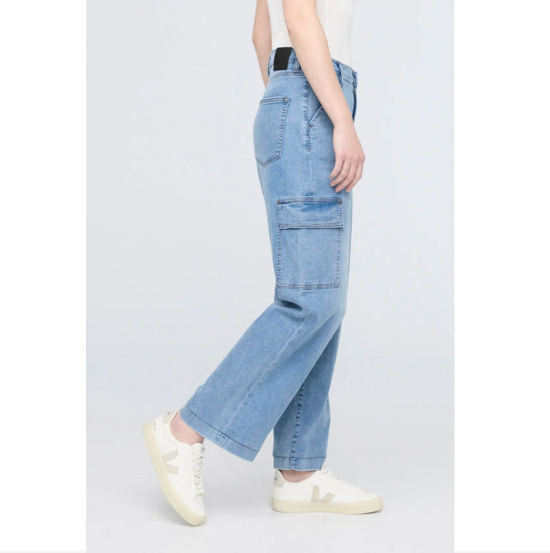 DU/ER Performance Denim Lite Cargo Taille Haute - Pacific