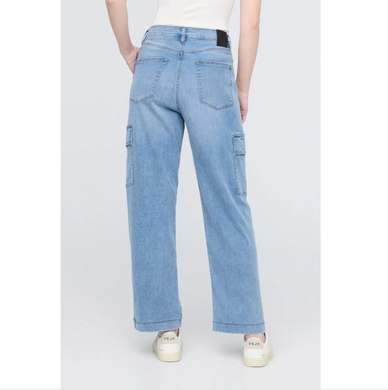 DU/ER Performance Denim Lite Cargo Taille Haute - Pacific