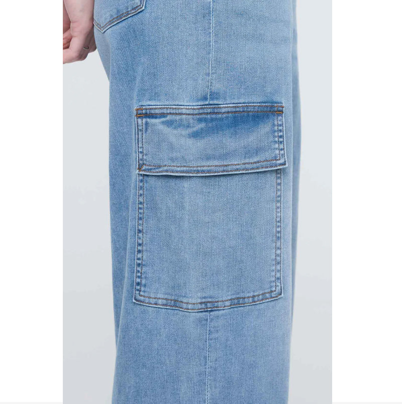 DU/ER Performance Denim Lite Cargo Taille Haute - Pacific