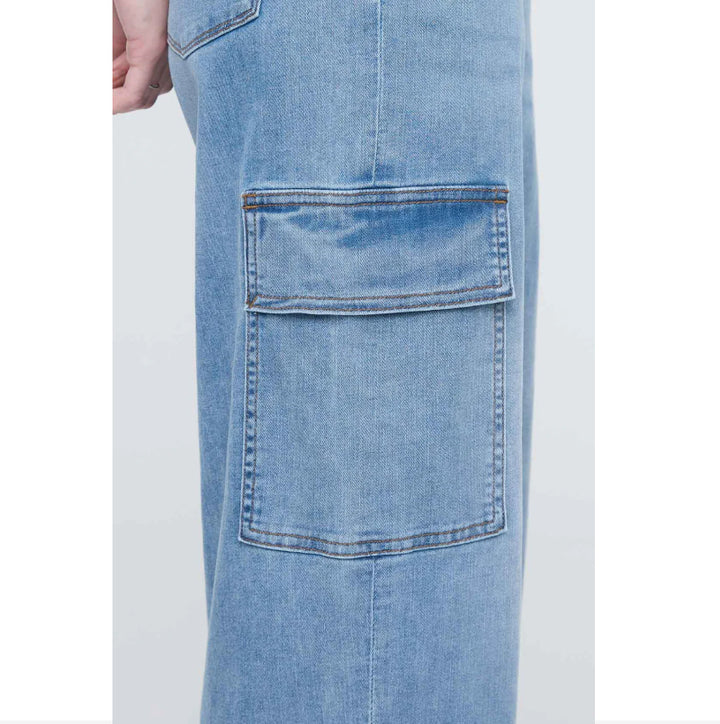 DU/ER Performance Denim Lite Cargo Taille Haute - Pacific