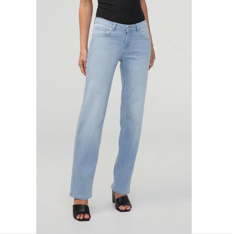 DU/ER Jean de performance coupe droite taille mi-haute - Bleu désert