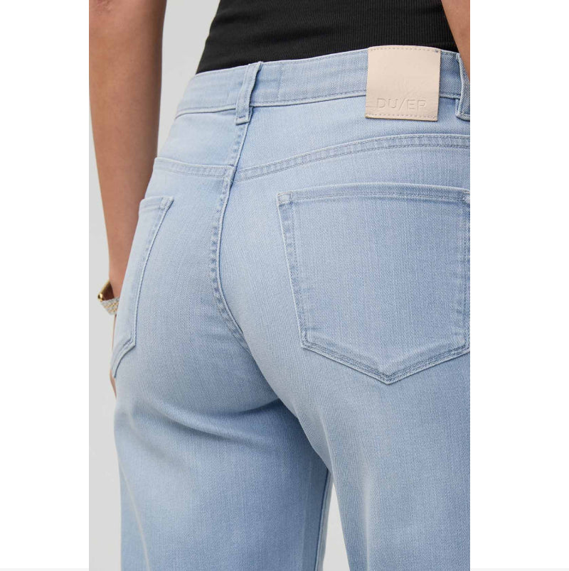 DU/ER Jean de performance coupe droite taille mi-haute - Bleu désert