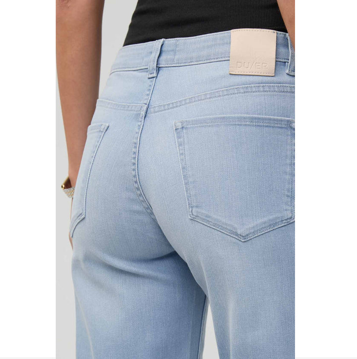 DU/ER Jean de performance coupe droite taille mi-haute - Bleu désert