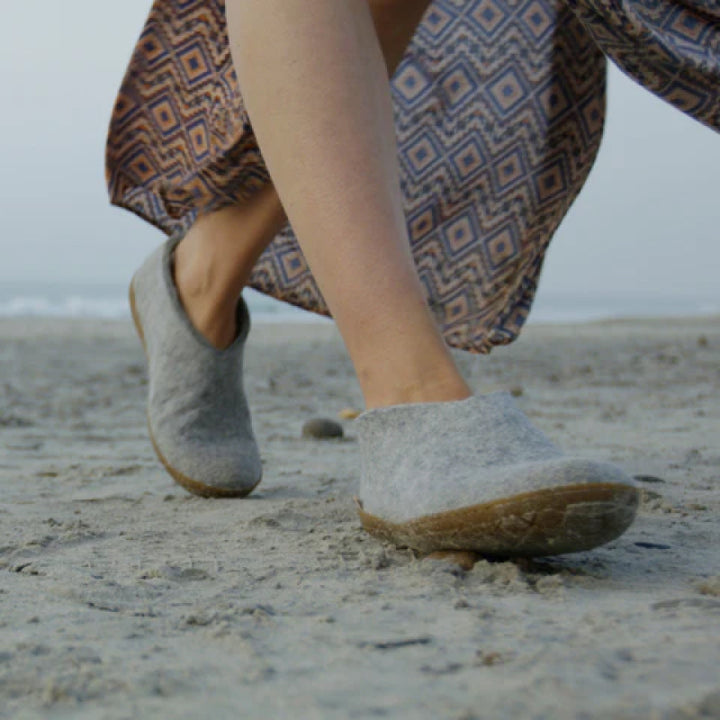 Glerups Shoe - Honey Rubber - Grey