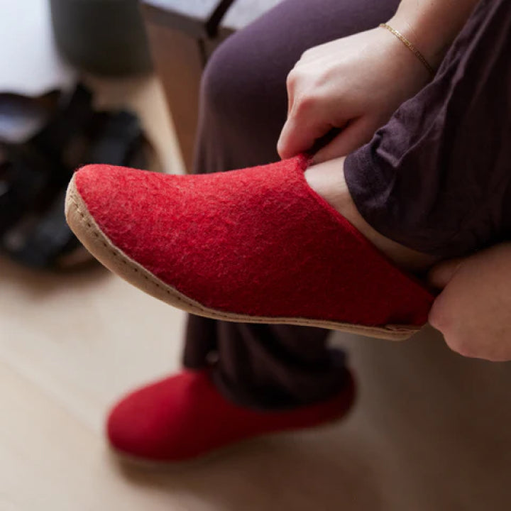 Glerups Slip-On - Leather - Red