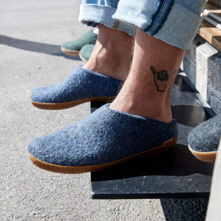 Glerups Slip-On - Caoutchouc Miel - Denim