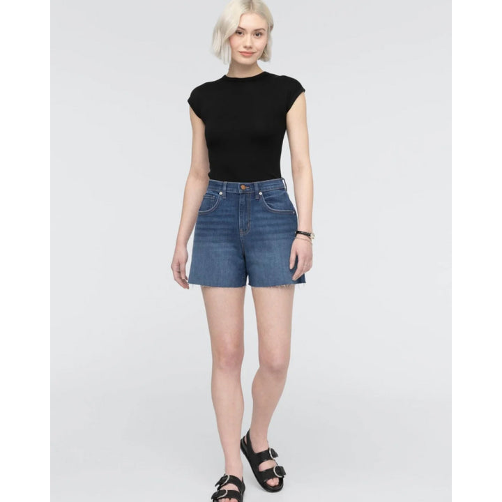 DUER Women's Performance Denim+ High Rise Relaxed Short