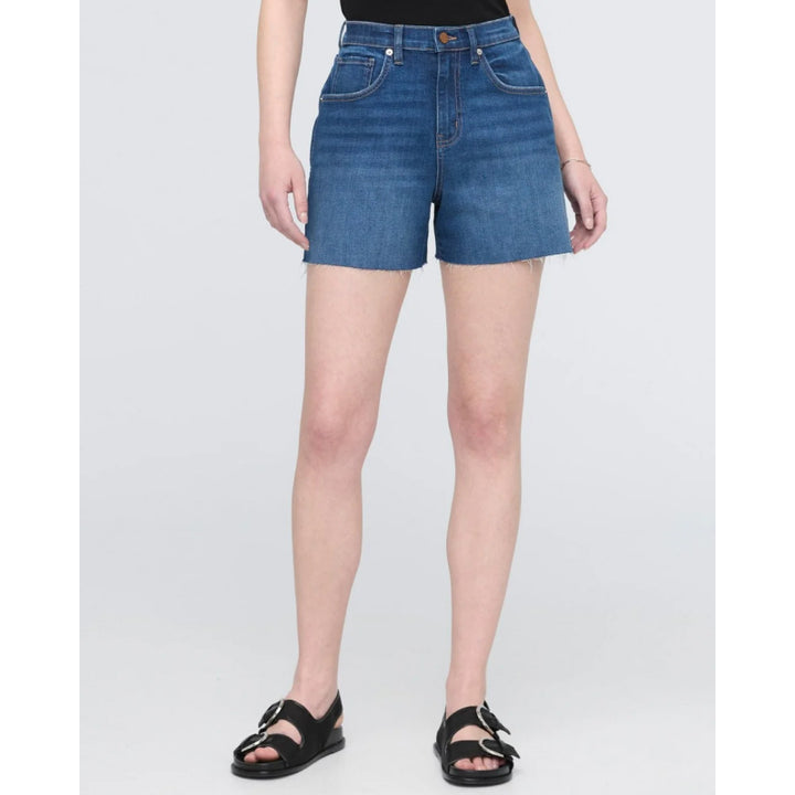 DUER Women's Performance Denim+ High Rise Relaxed Short