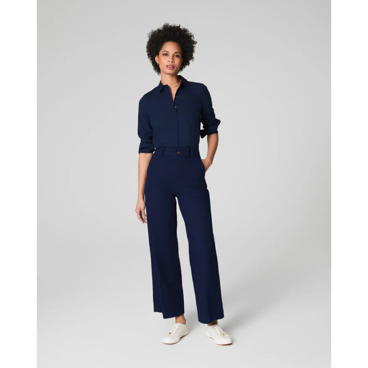 SPANXsupersmooth™ Stretch Twill Cropped Wide Leg Pant