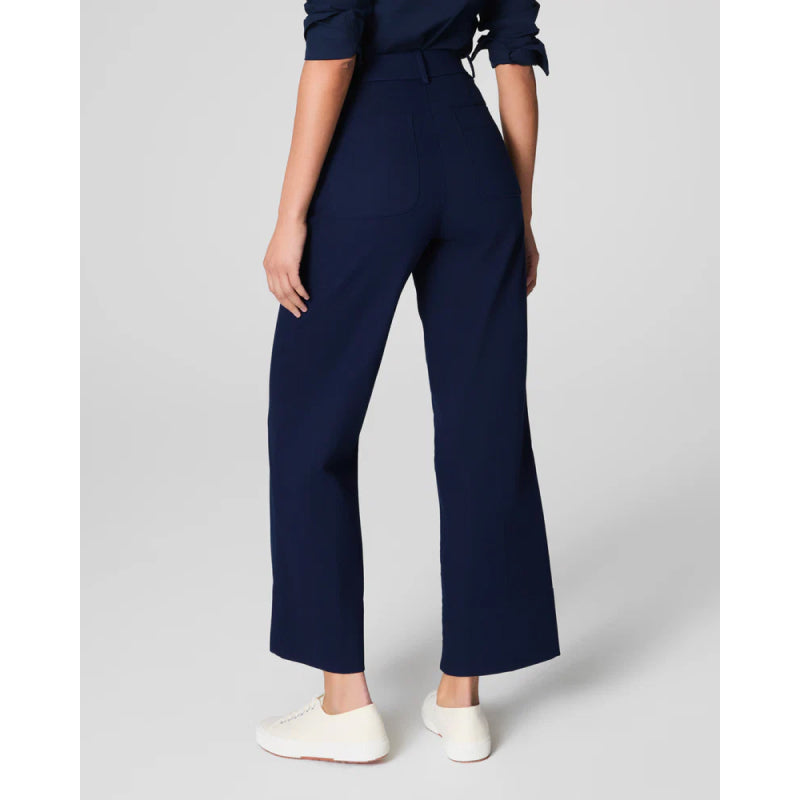 SPANXsupersmooth™ Stretch Twill Cropped Wide Leg Pant