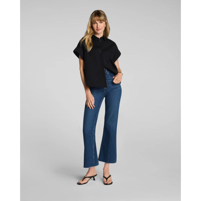 SPANX® Poplin Oversized Short Sleeve Button Down