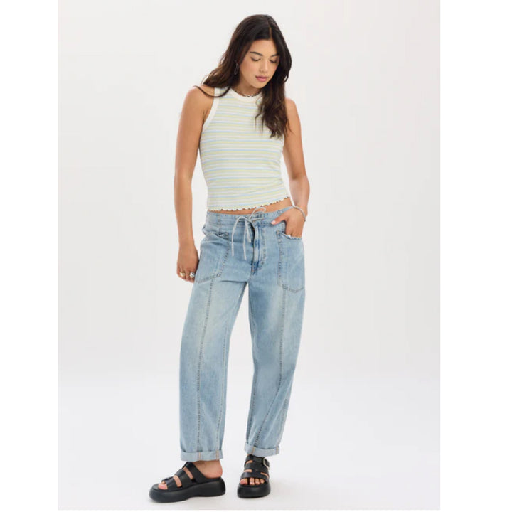 Daze Denim Villa Drawstring Barrel Leg - Wild Card