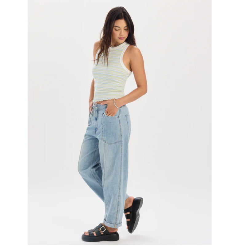 Daze Denim Villa Drawstring Barrel Leg - Wild Card