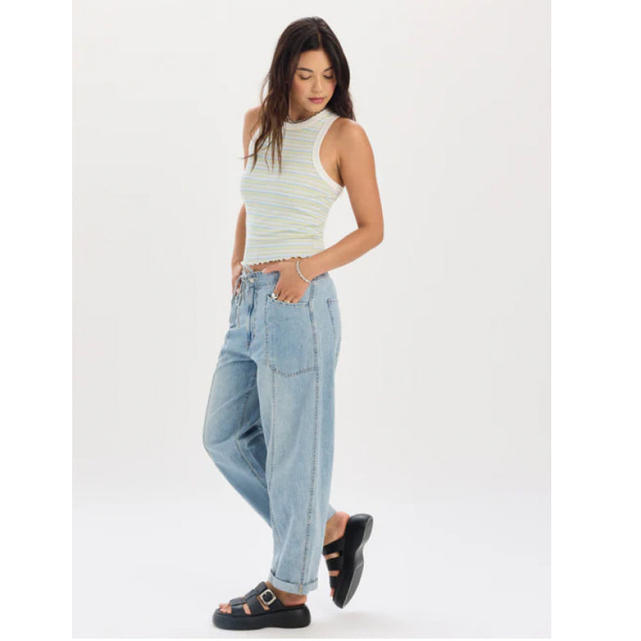 Daze Denim Villa Drawstring Barrel Leg - Wild Card