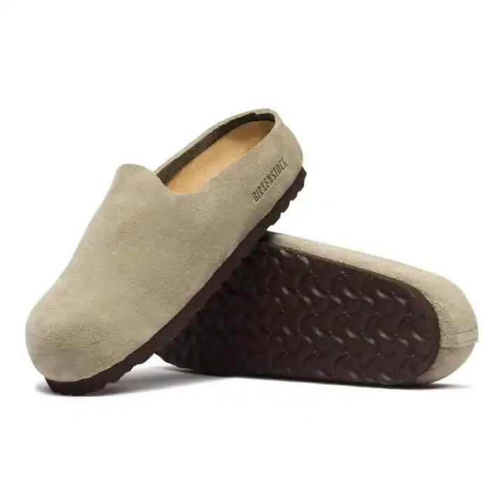 Birkenstock Amsterdam Wrapped Suede Leather - Taupe