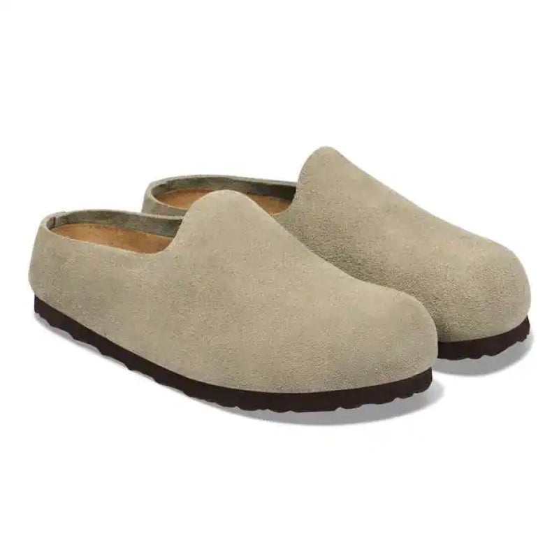 Birkenstock Amsterdam Wrapped Suede Leather - Taupe