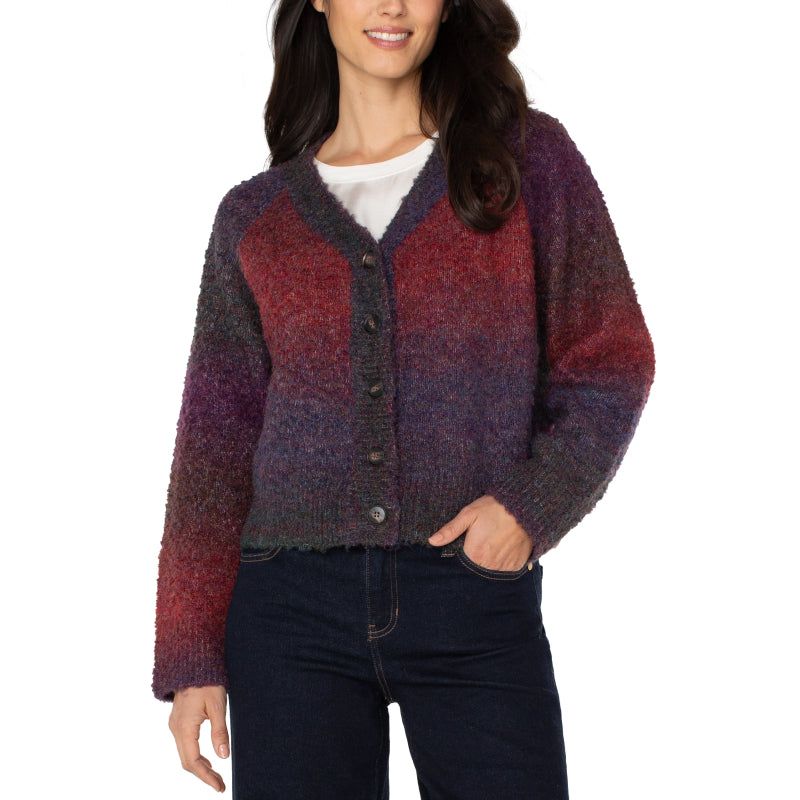Cardigan en tricot à manches ballon et col en V Liverpool
