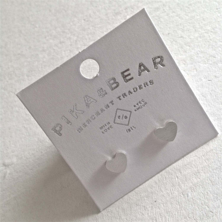 Boucles d'oreilles clous cœur Pika & Bear "Total Eclipse of the Heart"
