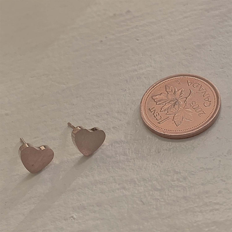 Boucles d'oreilles clous cœur Pika & Bear "Total Eclipse of the Heart"