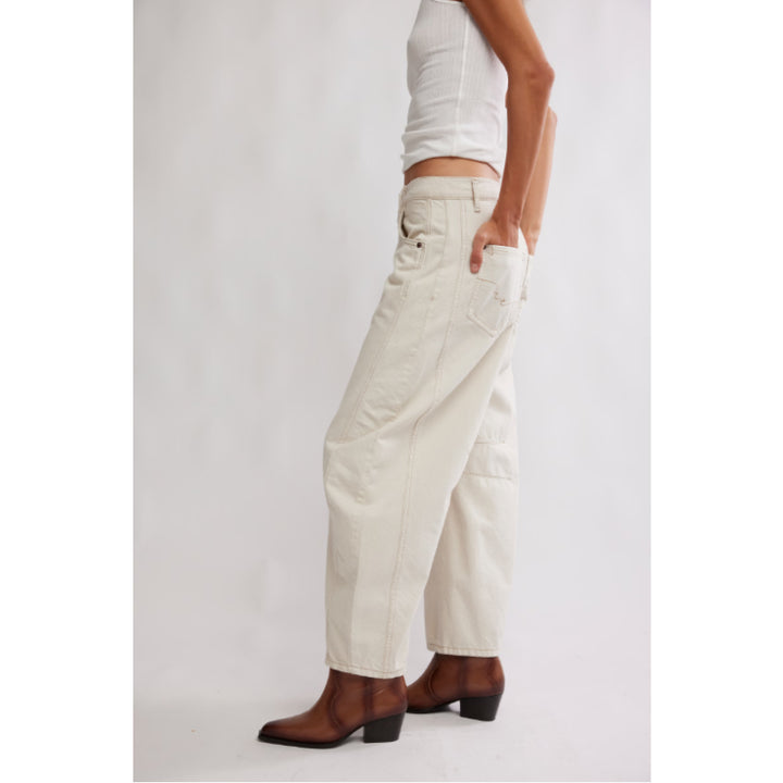 Jean baril taille mi-haute Good Luck Free People - Milk