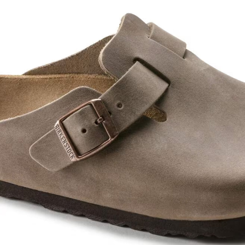 Birkenstock Boston Cuir Huilé Tabac - Normal