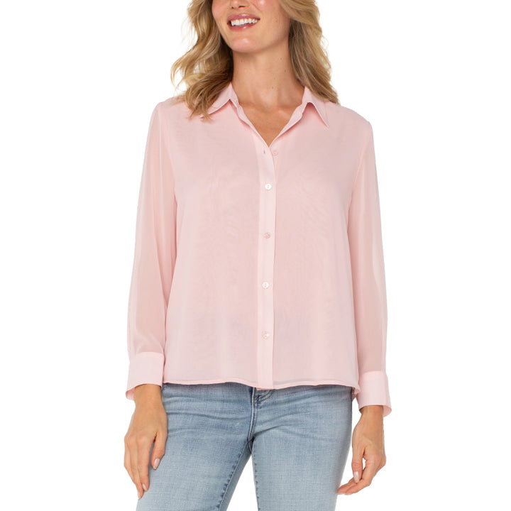 Chemise tissée Liverpool avec dos plissé