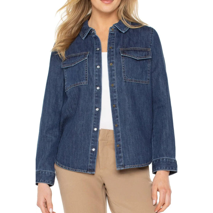 Chemise boutonnée avec poches Liverpool