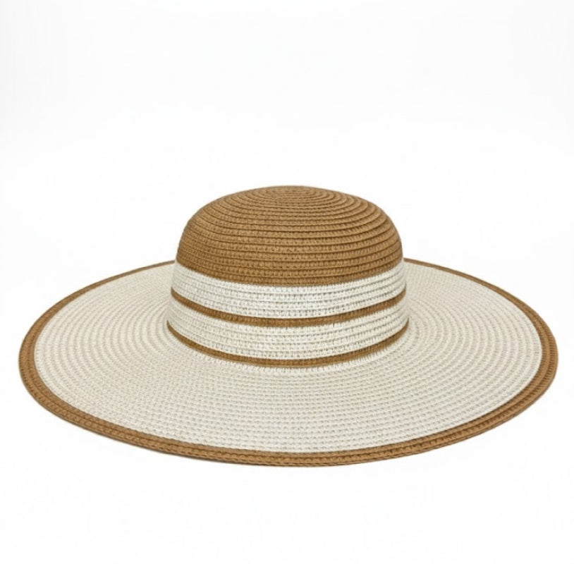 Chapeau de plage en paille rayé Take It Outside Essentials