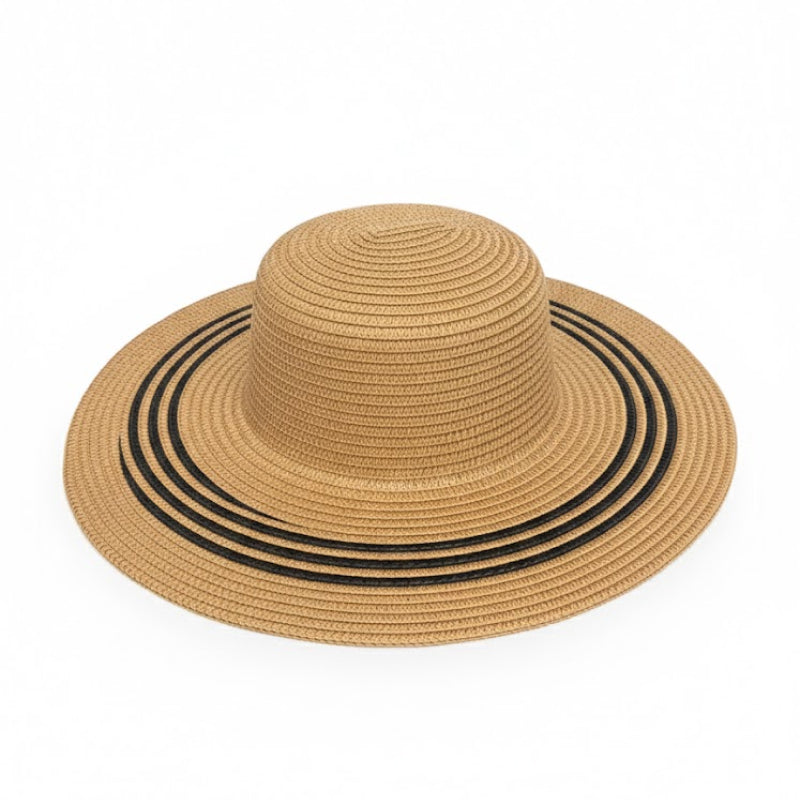 Chapeau de plage en paille rayé Take It Outside Essentials