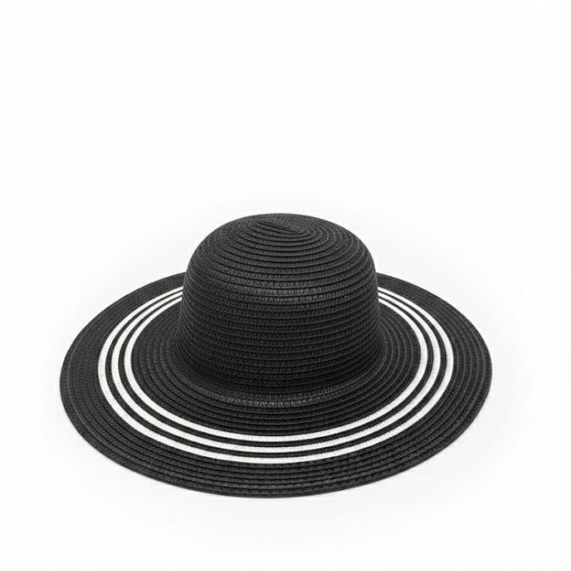 Chapeau de plage en paille rayé Take It Outside Essentials