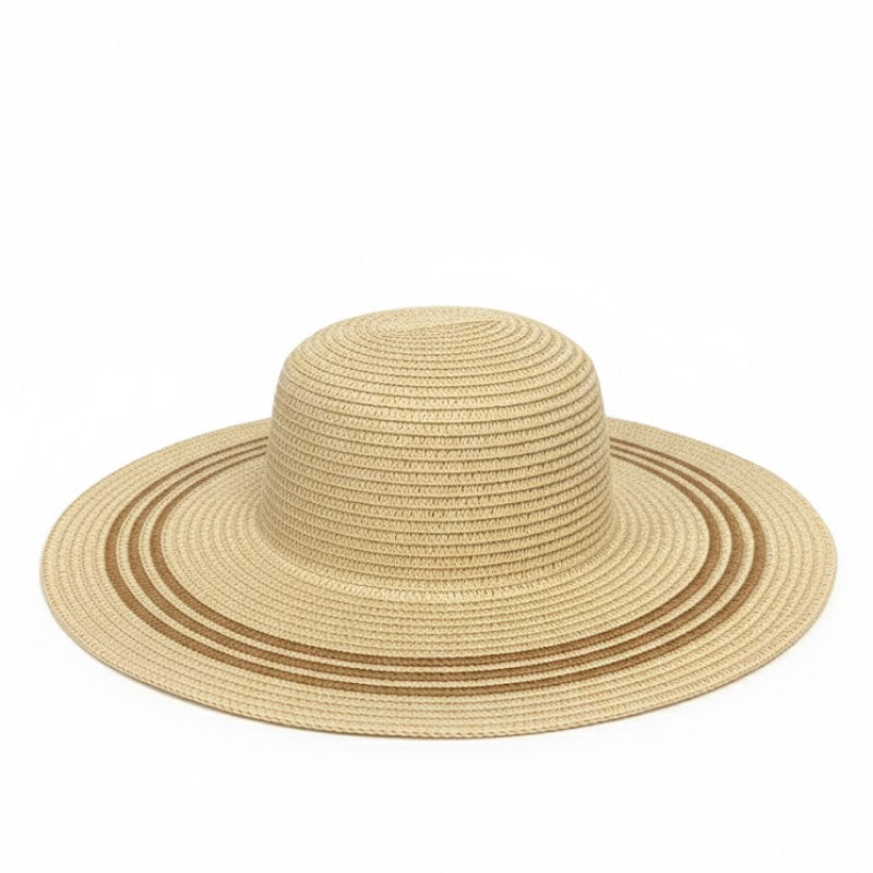 Chapeau de plage en paille rayé Take It Outside Essentials