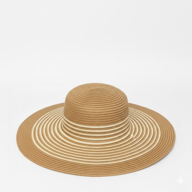 Chapeau de plage en paille rayé Take It Outside Essentials