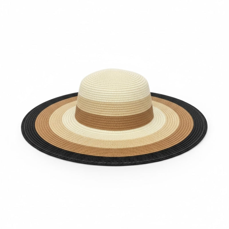 Chapeau de plage en paille rayé Take It Outside Essentials