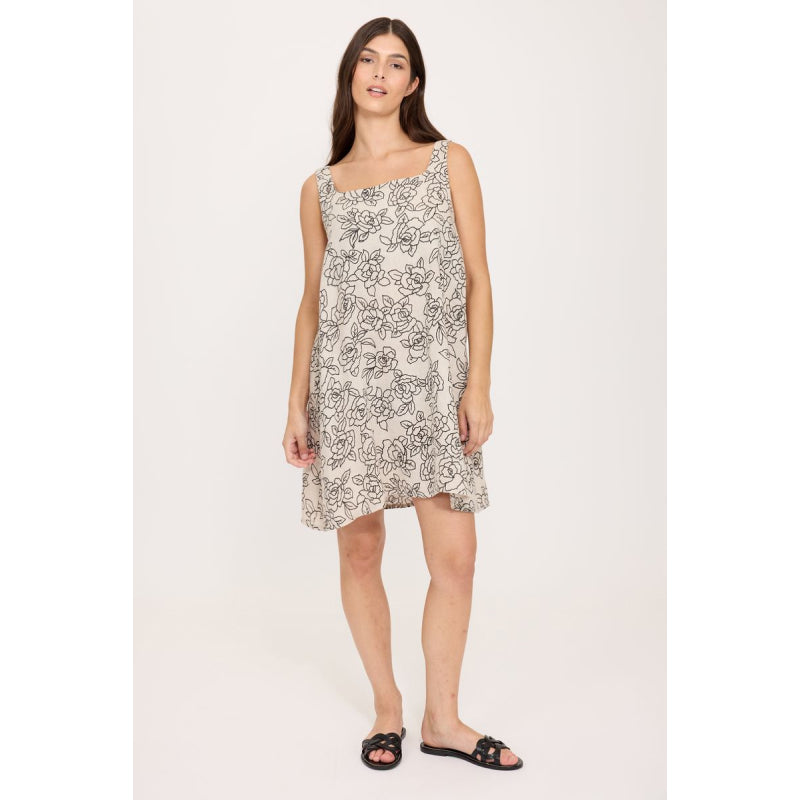 Robe chasuble en lin pistache