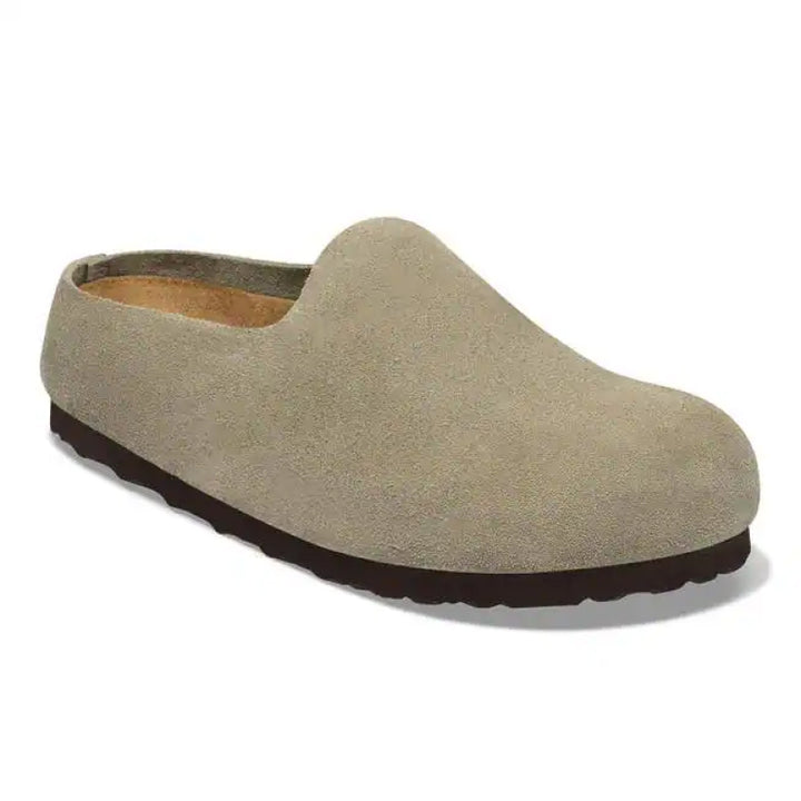 Birkenstock Amsterdam Wrapped Suede Leather - Taupe