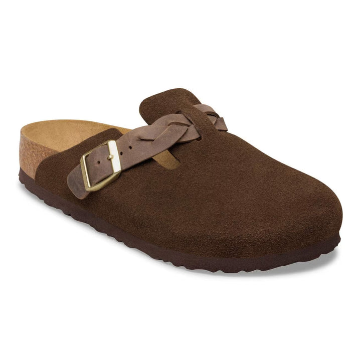 Birkenstock Boston Braid Daim Carafe / Cuir huilé - Étroit