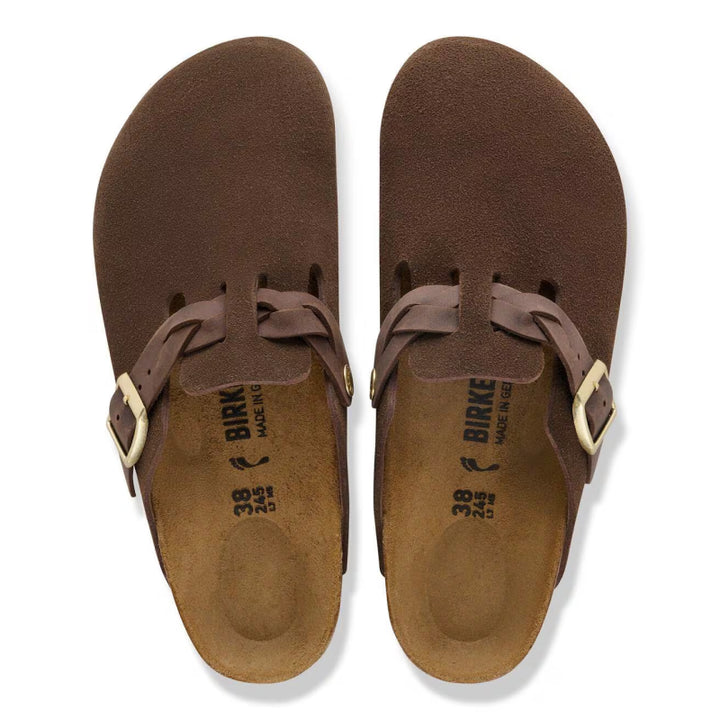 Birkenstock Boston Braid Daim Carafe / Cuir huilé - Étroit