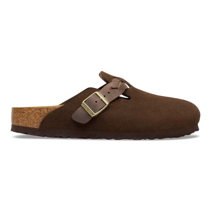 Birkenstock Boston Braid Daim Carafe / Cuir huilé - Étroit