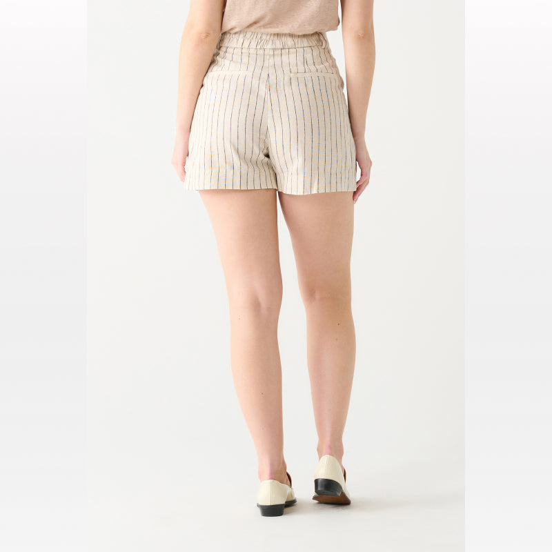 Black Tape High Waist Linen Trouser Short