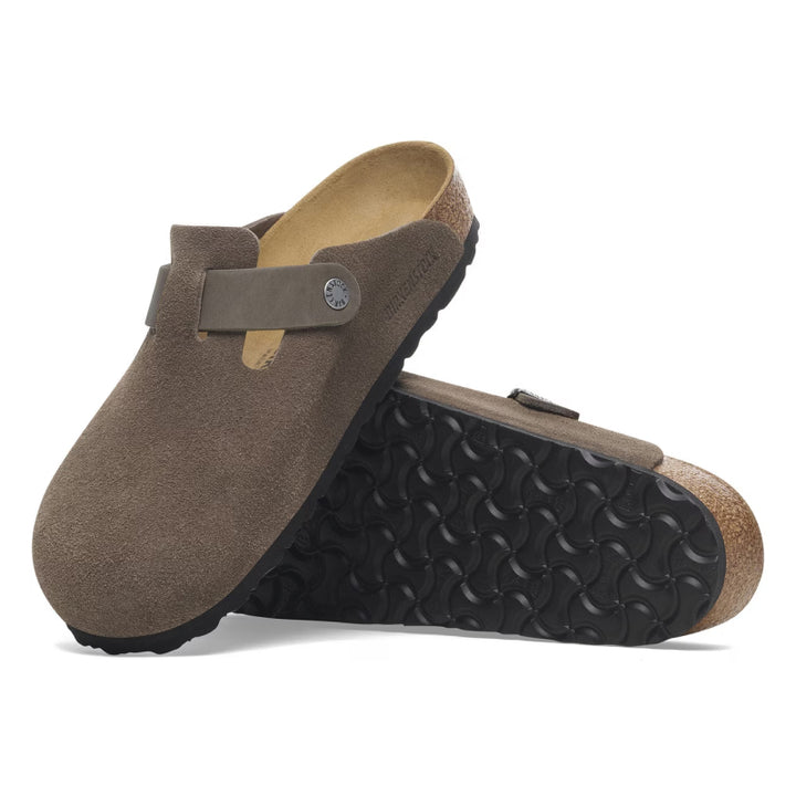Birkenstock Boston Daim Gris Béton / Cuir Huilé - Normal