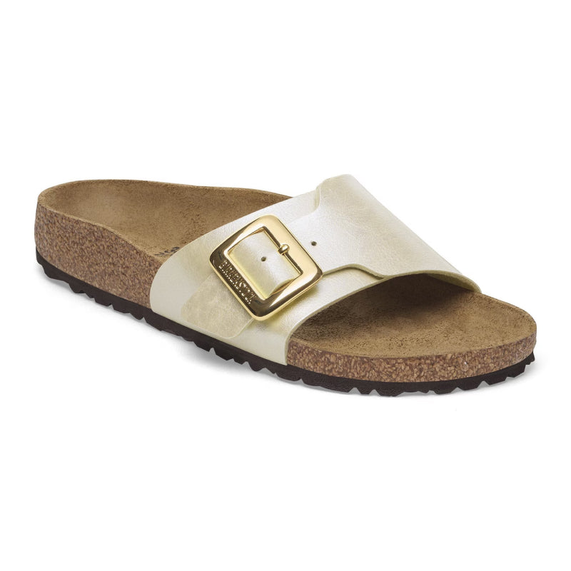 Birkenstock Catalina Luxe Boucle Perle Élégante Blanc Birko-Flor - Étroit