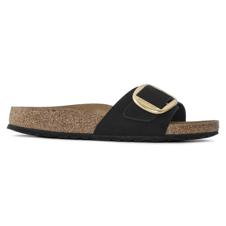 Birkenstock Madrid Big Buckle Noir Nubuck - Étroit