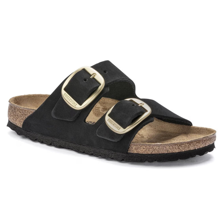 Birkenstock Arizona Grandes Boucles Daim Noir - Étroit