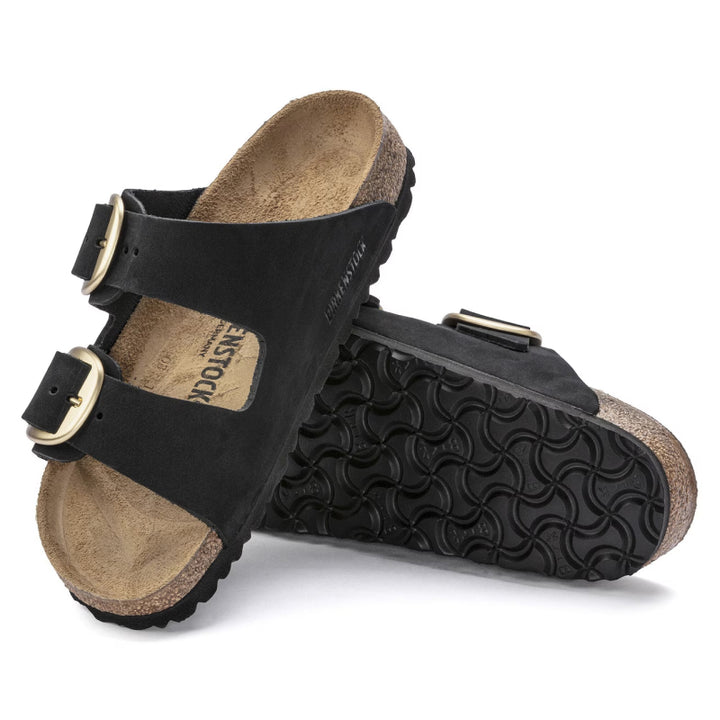 Birkenstock Arizona Grandes Boucles Daim Noir - Étroit