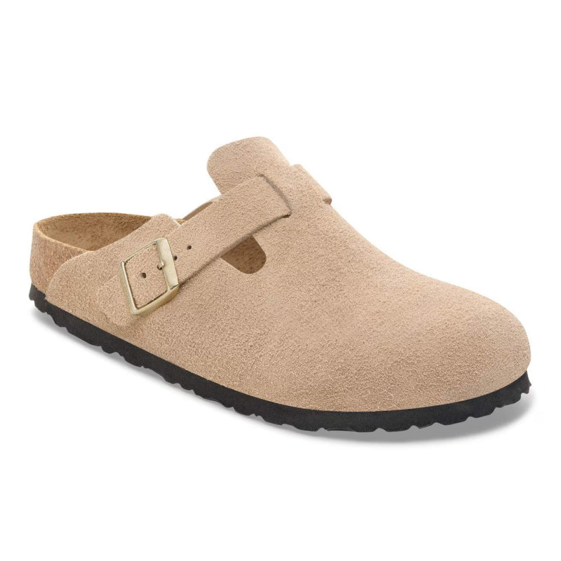 Birkenstock Boston Daim Sable - Étroit