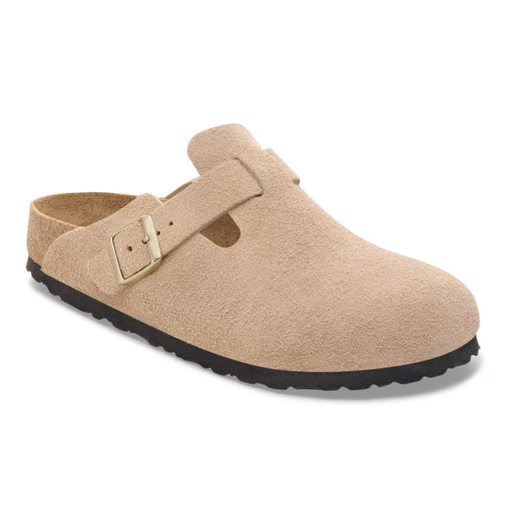 Birkenstock Boston Daim Sable - Étroit