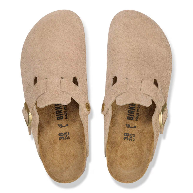 Birkenstock Boston Daim Sable - Étroit