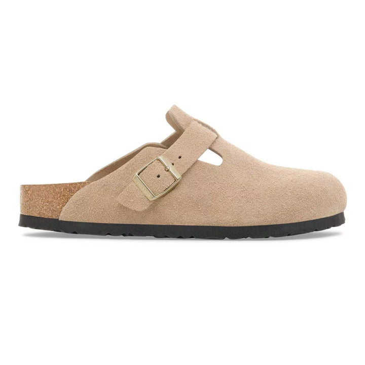 Birkenstock Boston Daim Sable - Étroit