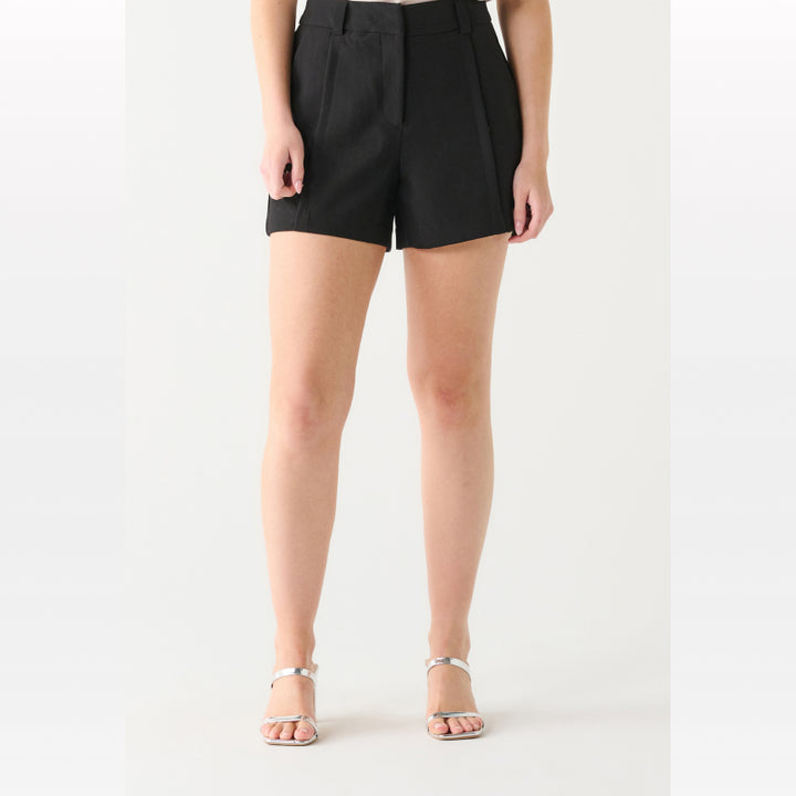 Black Tape High Waist Structured Short