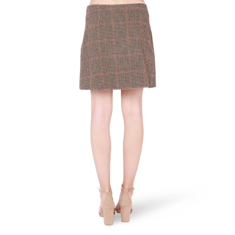 Black Tape Houndstooth Mini Skirt